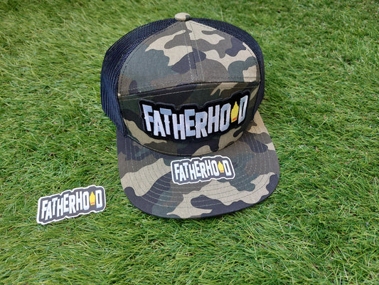 CAMO WITH BLACK MESH SNAP BACK