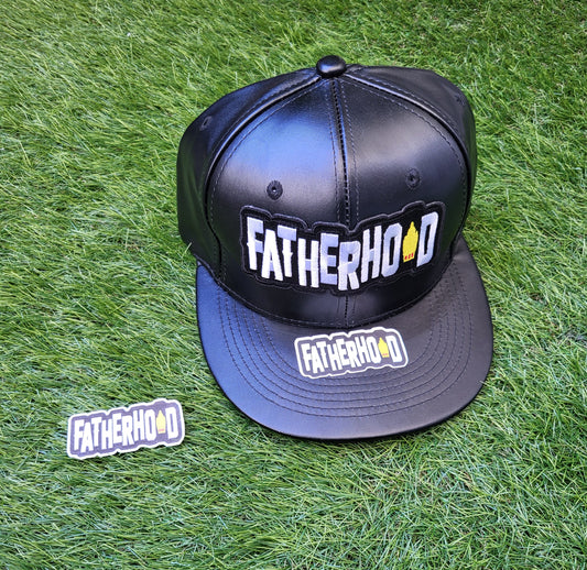 BLACK LEATHER FATHERHOOD HATS