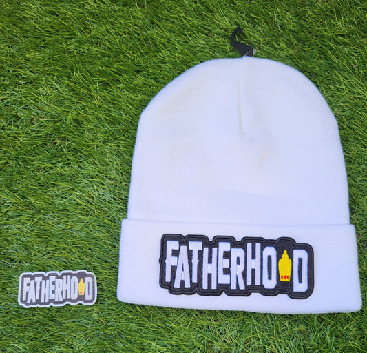 WHITE FATHERHOOD HATS BEANIE..