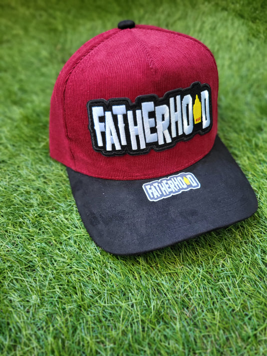 BURGUNDY CORDUROY FATHERHOOD HAT