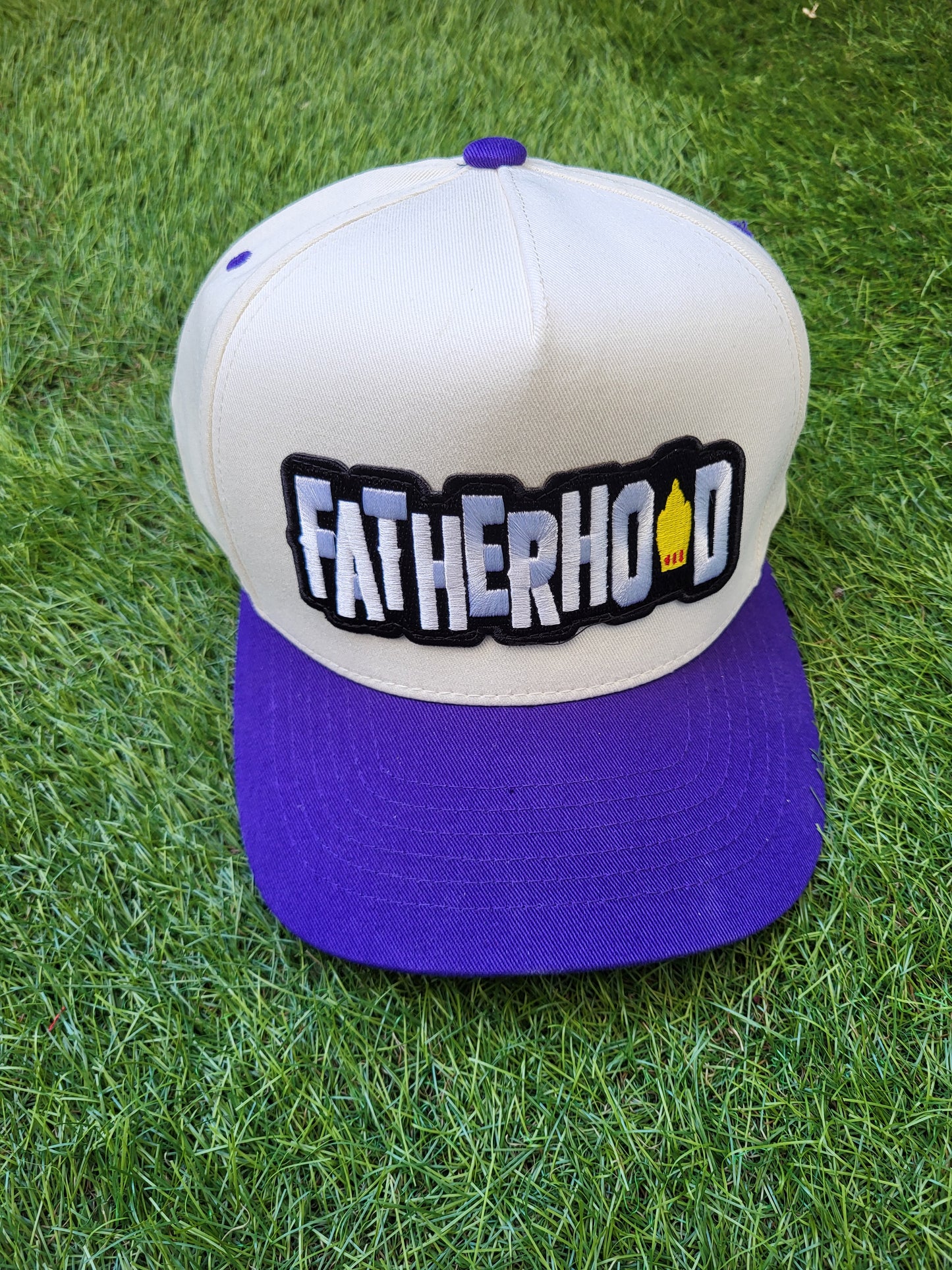 OFF WHITE WITH PURPLE LID FATHERHOOD HATS